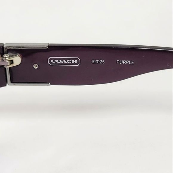 Coach Oversized Round Purple Sunglasses S2025 and Embossed Case - Picture 6 of 10